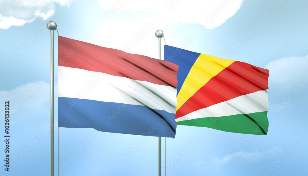 Netherlands and Seychelles Flag Together A Concept of Relations Netherlands and Seychelles Flag Together A Concept of Relations