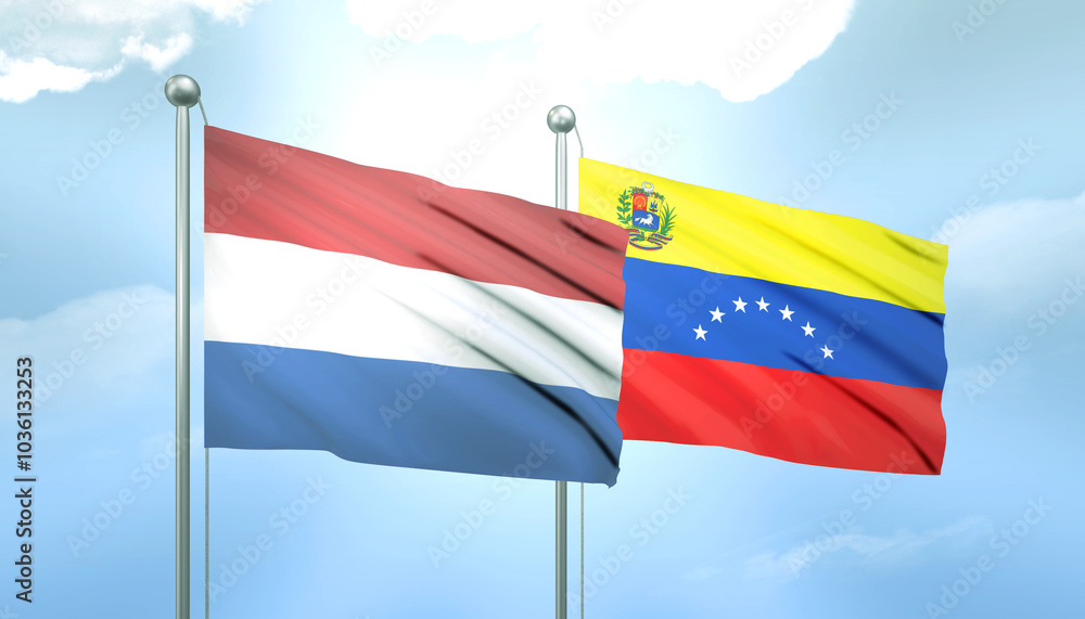 Netherlands and Venezuela Flag Together A Concept of Relations Netherlands and Venezuela Flag Together A Concept of Relations