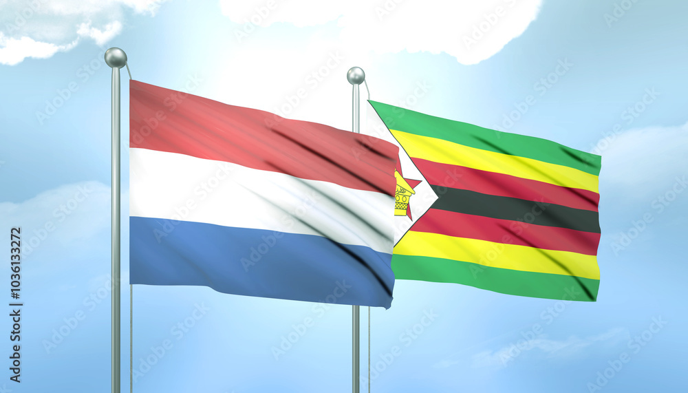 Netherlands and Zimbabwe Flag Together A Concept of Relations Netherlands and Zimbabwe Flag Together A Concept of Relations