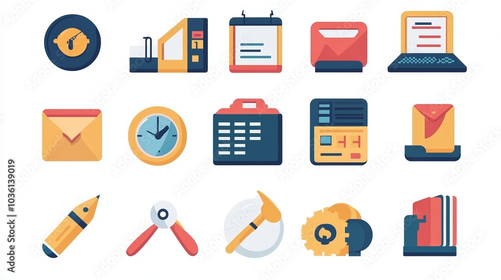 A part-time job icon set against a white background A part-time job icon set against a white background