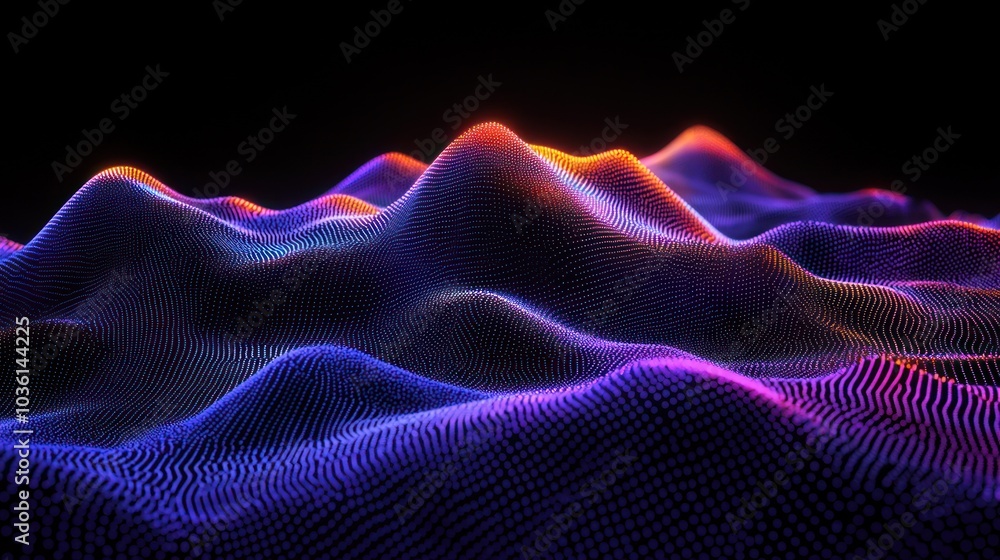 Obraz premium Abstract Neon Landscape