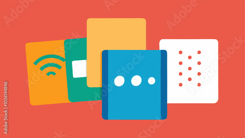 Touch and Learn Cards Flashcards featuring raised images and Braille labels for tactile learning fanned out on a flat surface.