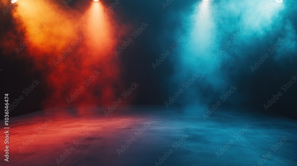 Red and Blue Smoke Studio Lighting Red and Blue Smoke Studio Lighting