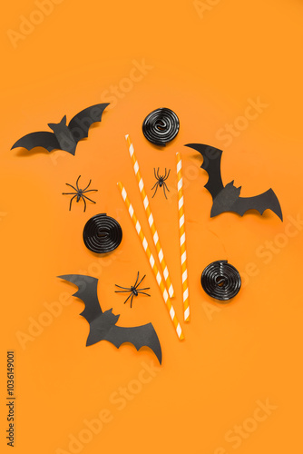 Halloween composition with ...