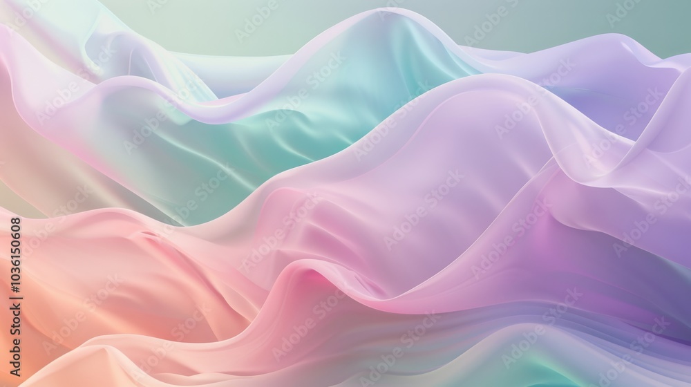 A pastel background with gentle waves of color blending lavender, mint, and peach A pastel background with gentle waves of color blending lavender, mint, and peach