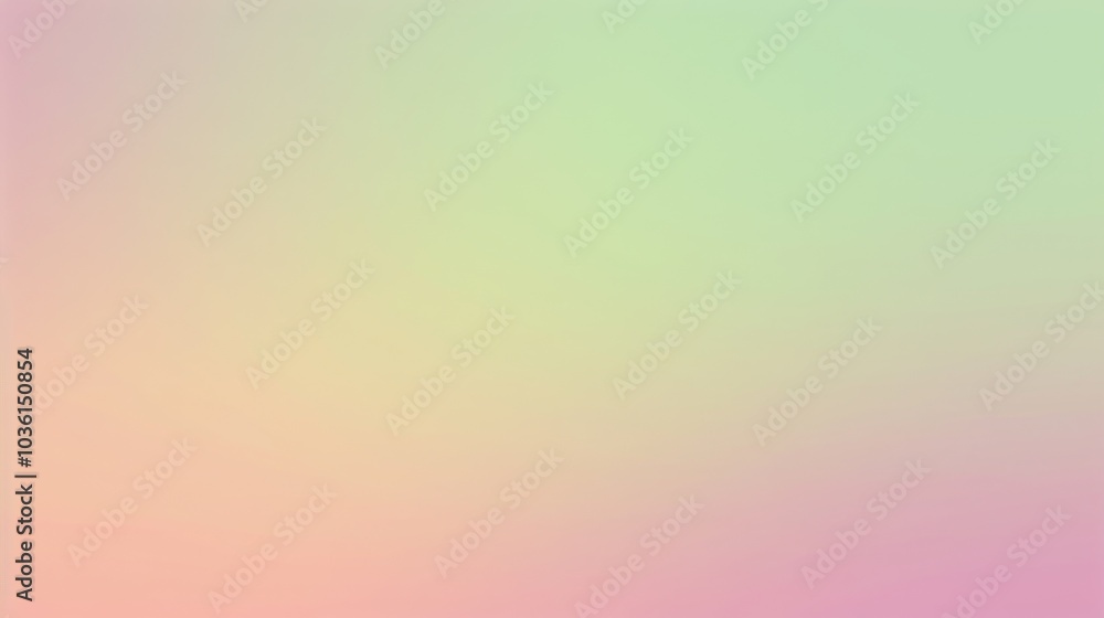Fototapeta premium A pastel background with gentle waves of color blending lavender, mint, and peach