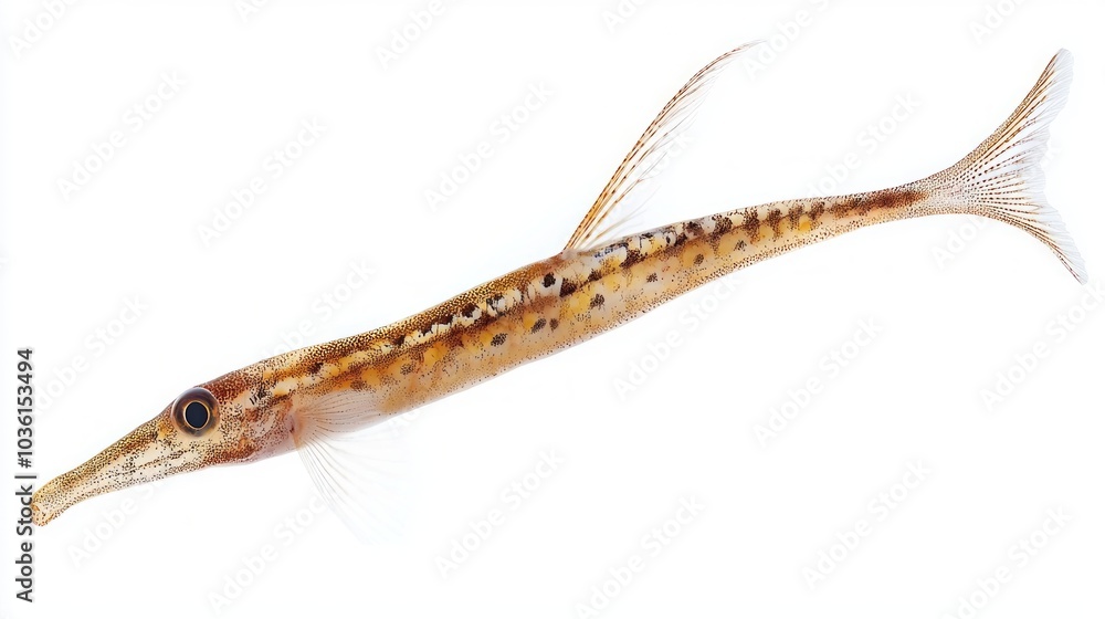 photorealistic depiction showcases a Pipefish a fascinating member of the Syngnathinae family highlighting its elongated body and unique features. photorealistic depiction showcases a Pipefish a fascinating member of the Syngnathinae family highlighting its elongated body and unique features.