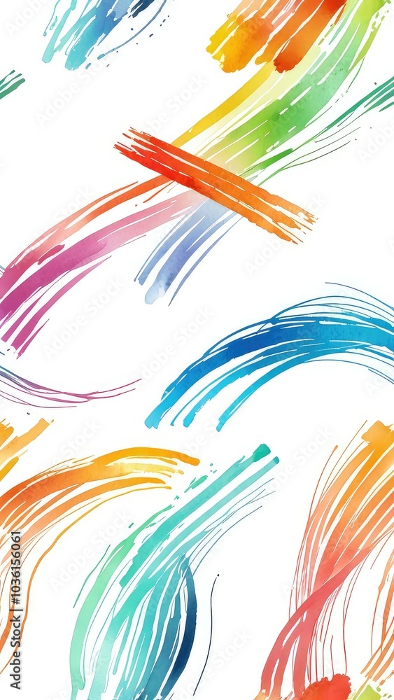 Obraz premium colorful paint splatters and stripes in an abstract pattern