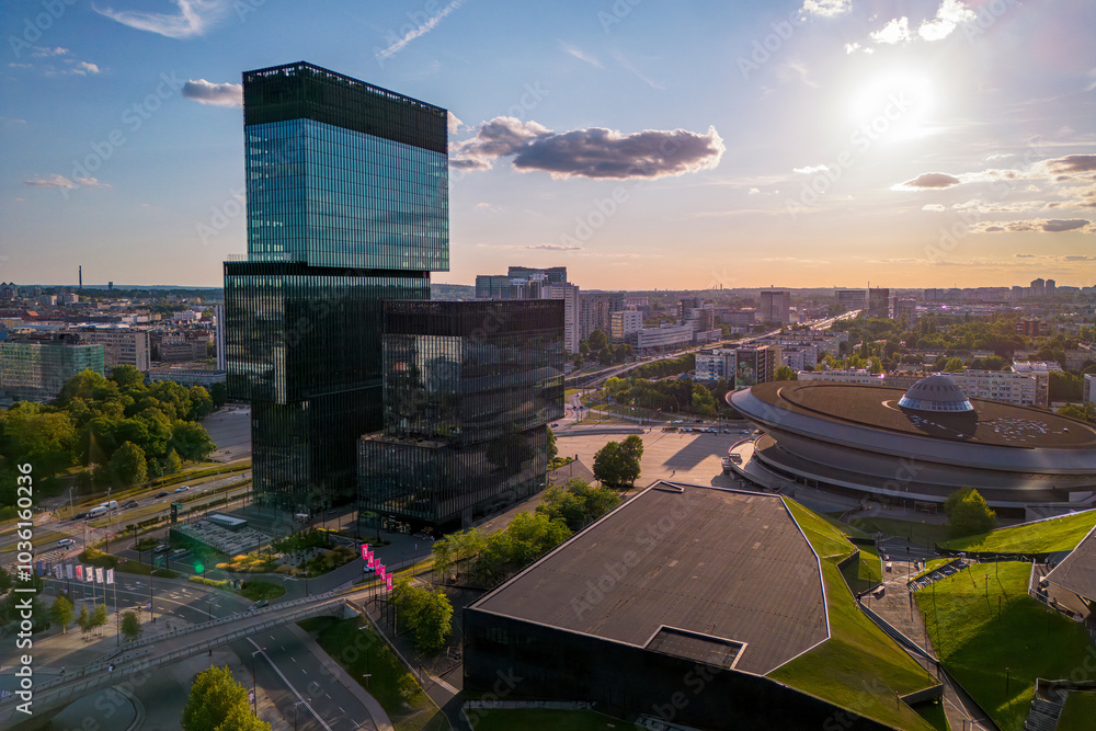 Drone view of Katowice
