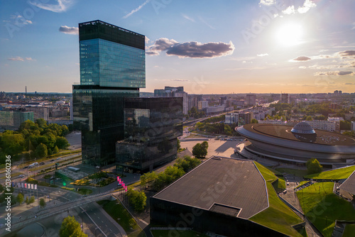 Drone view of Katowice
