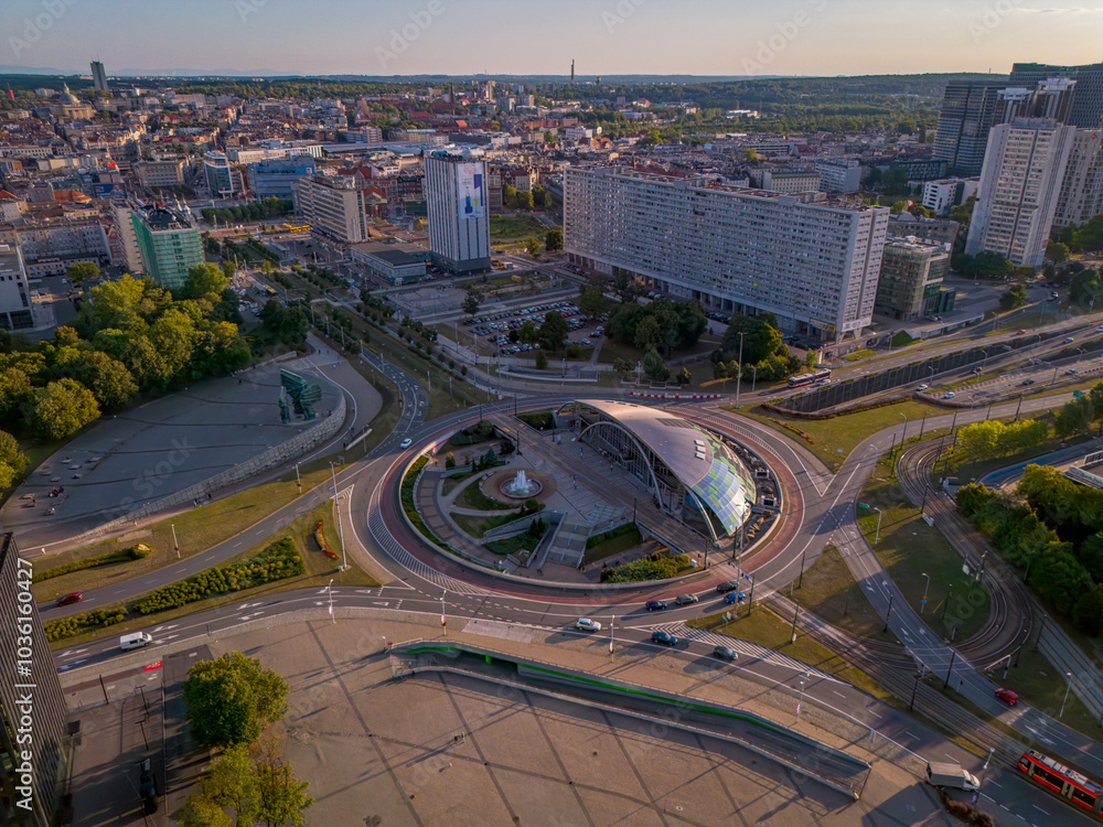 Drone view of Katowice
