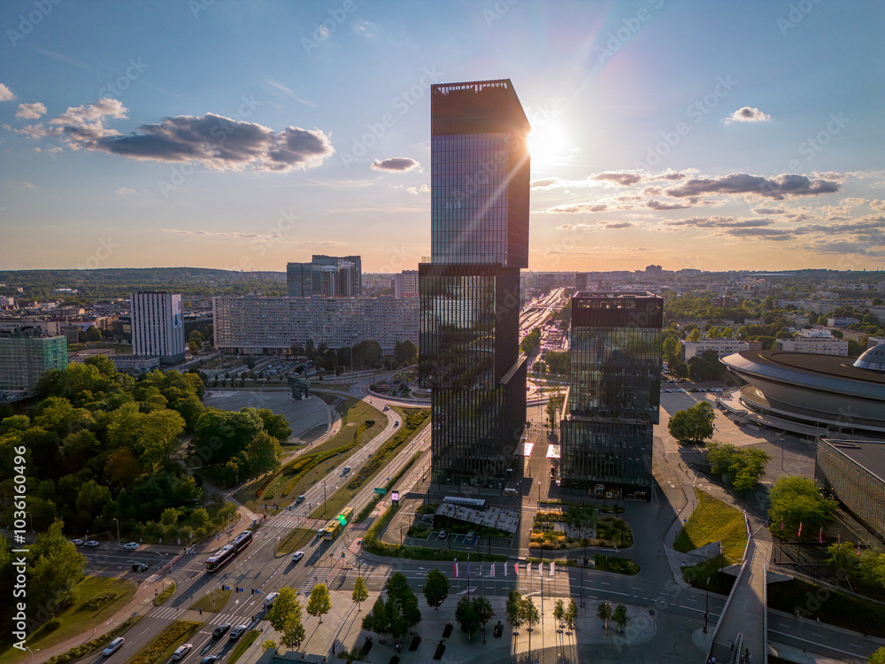 Drone view of Katowice
