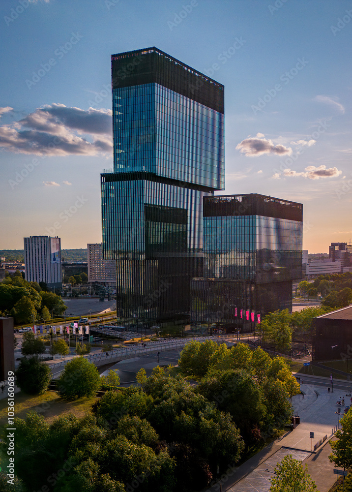 Drone view of Katowice