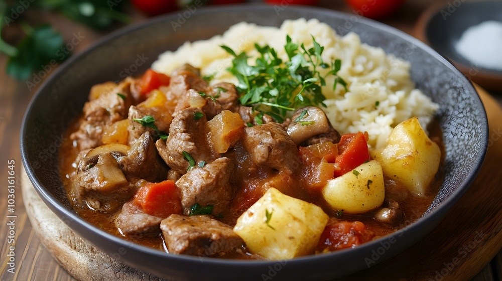 Veal stew with mushrooms Veal stew with mushrooms