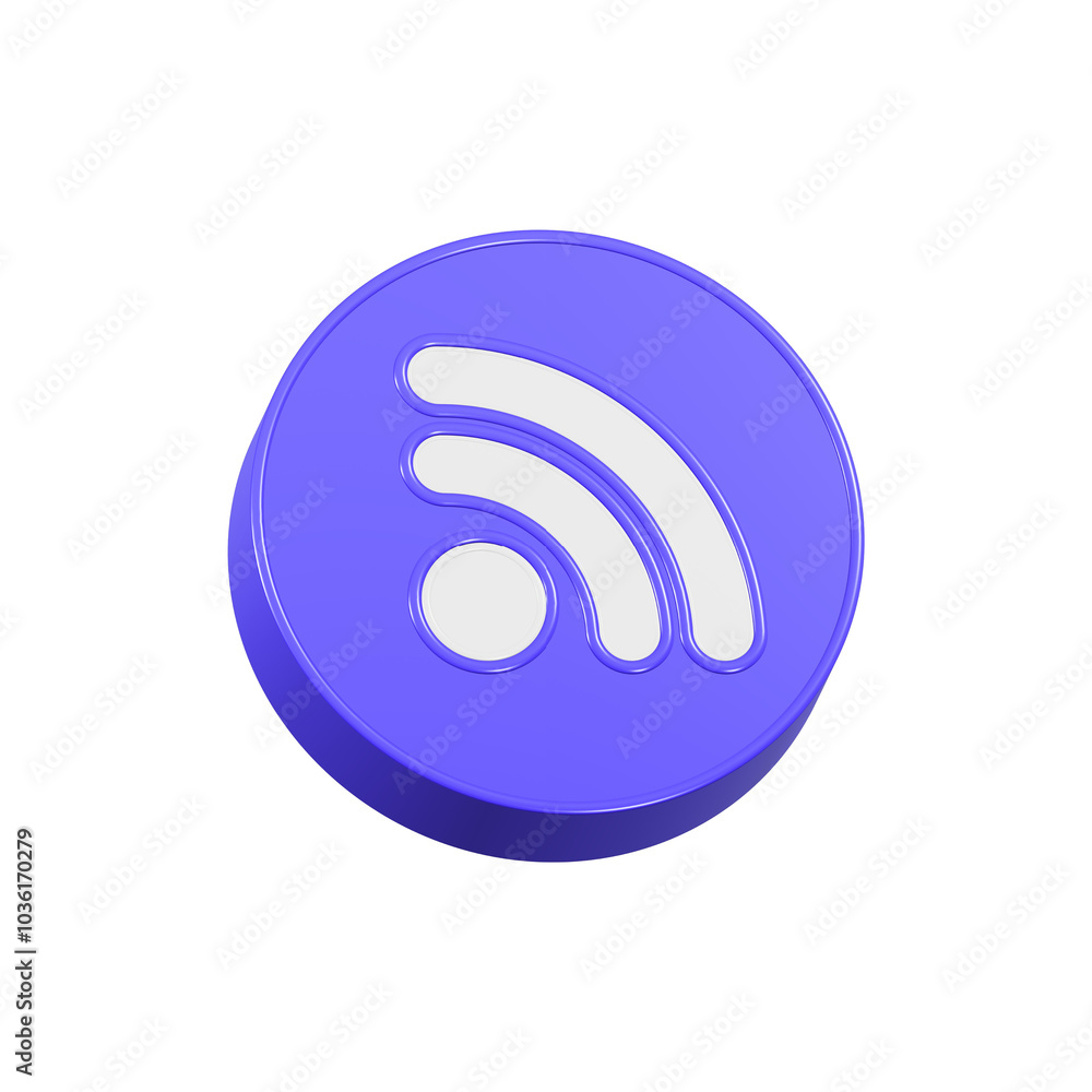 wifi icon 3d blue color symbol wifi icon 3d blue color symbol