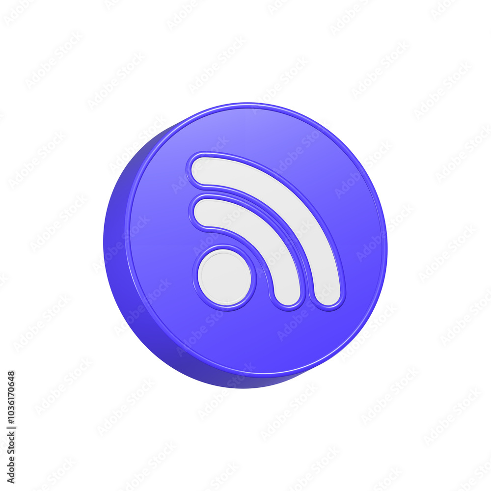 wifi icon 3d blue color symbol wifi icon 3d blue color symbol