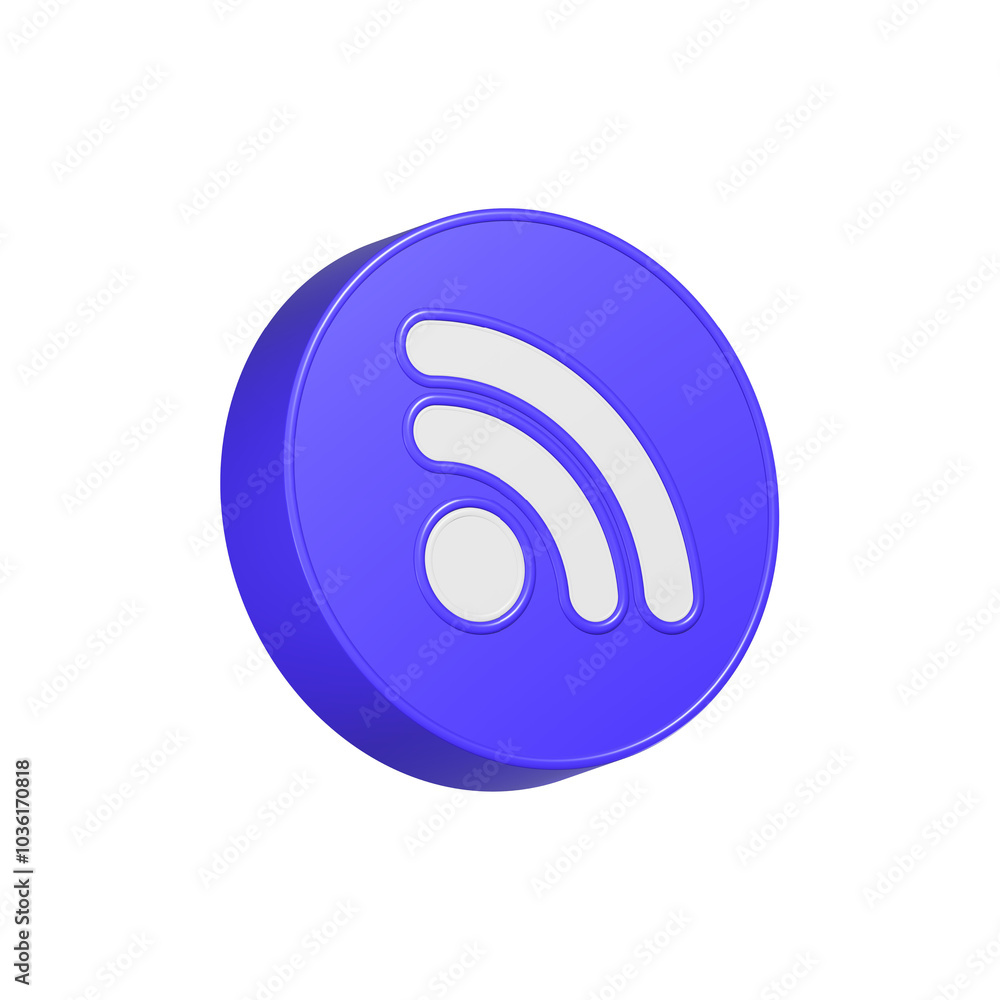 wifi icon 3d blue color symbol wifi icon 3d blue color symbol