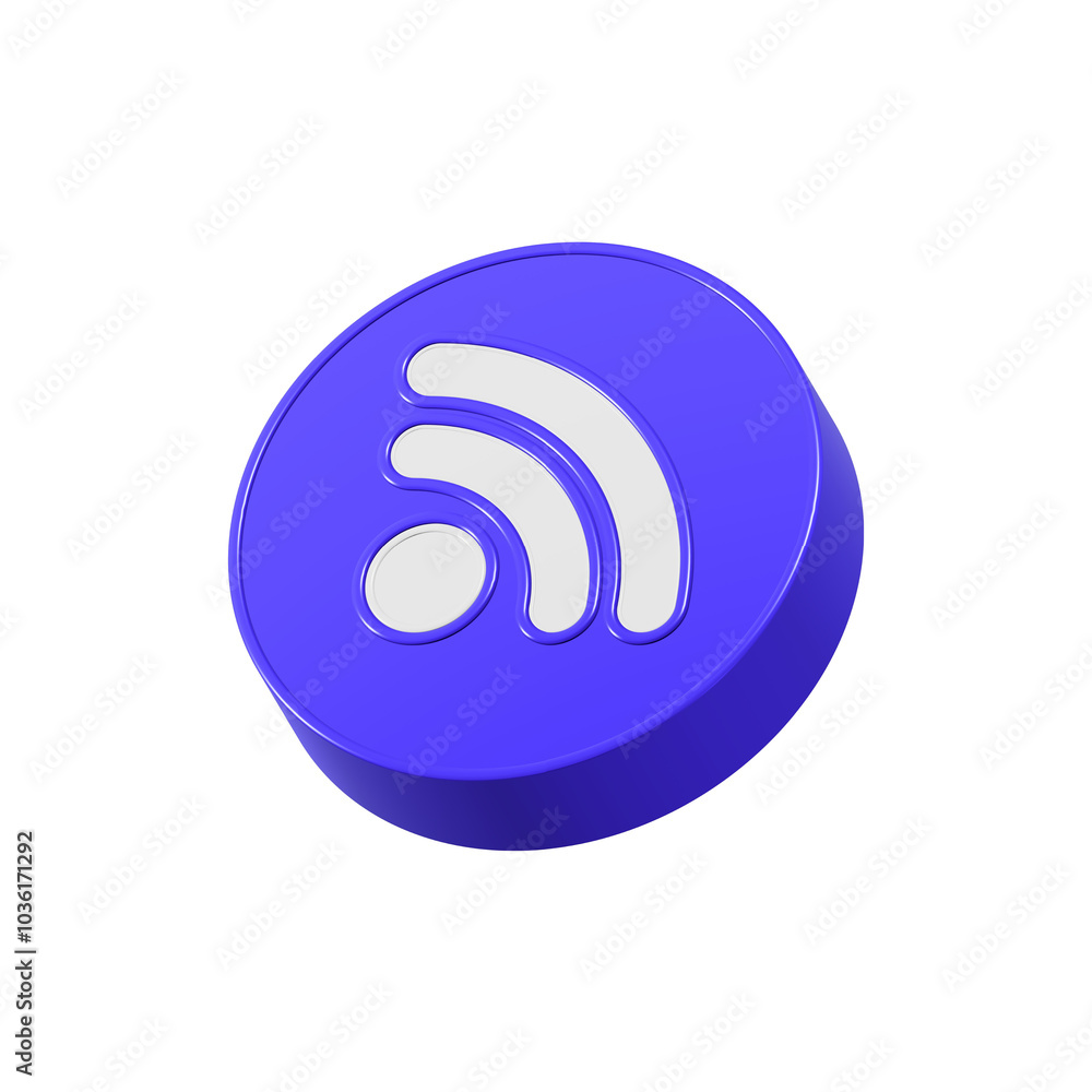 wifi icon 3d blue color symbol wifi icon 3d blue color symbol