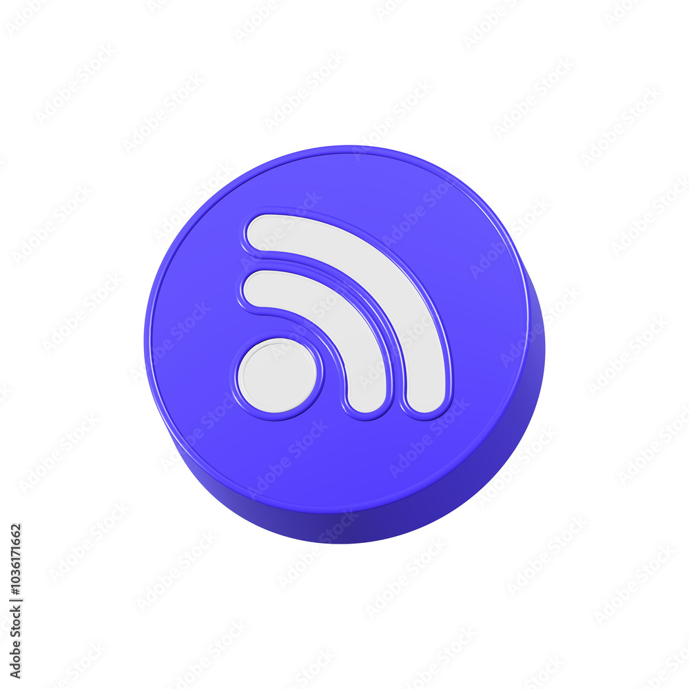 wifi icon 3d blue color symbol wifi icon 3d blue color symbol