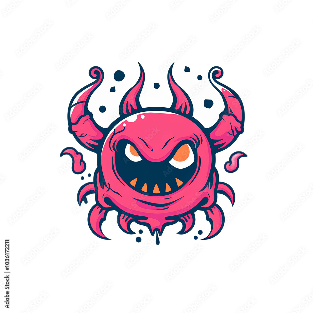 Cute Cartoon Monster with Colorful Design Cute Cartoon Monster with Colorful Design