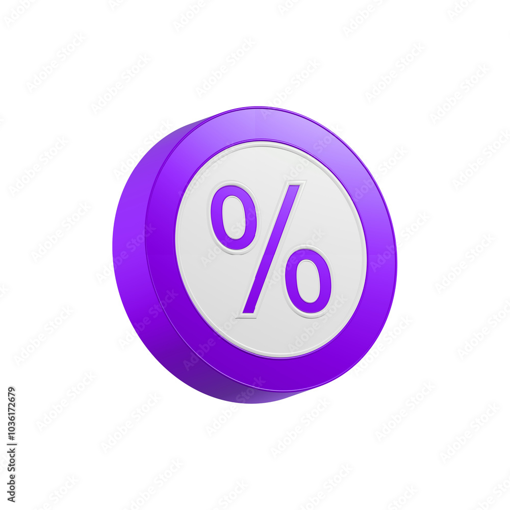 icon percent 3d blue circle symbol icon percent 3d blue circle symbol