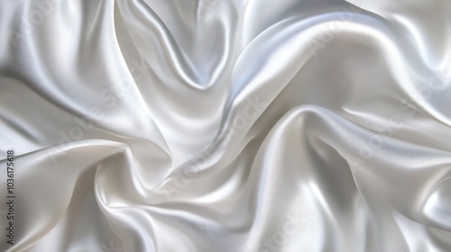 White Satin Fabric Texture