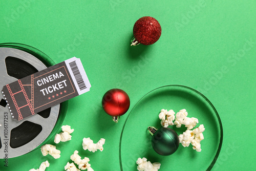 Film reel with cinema ticke...