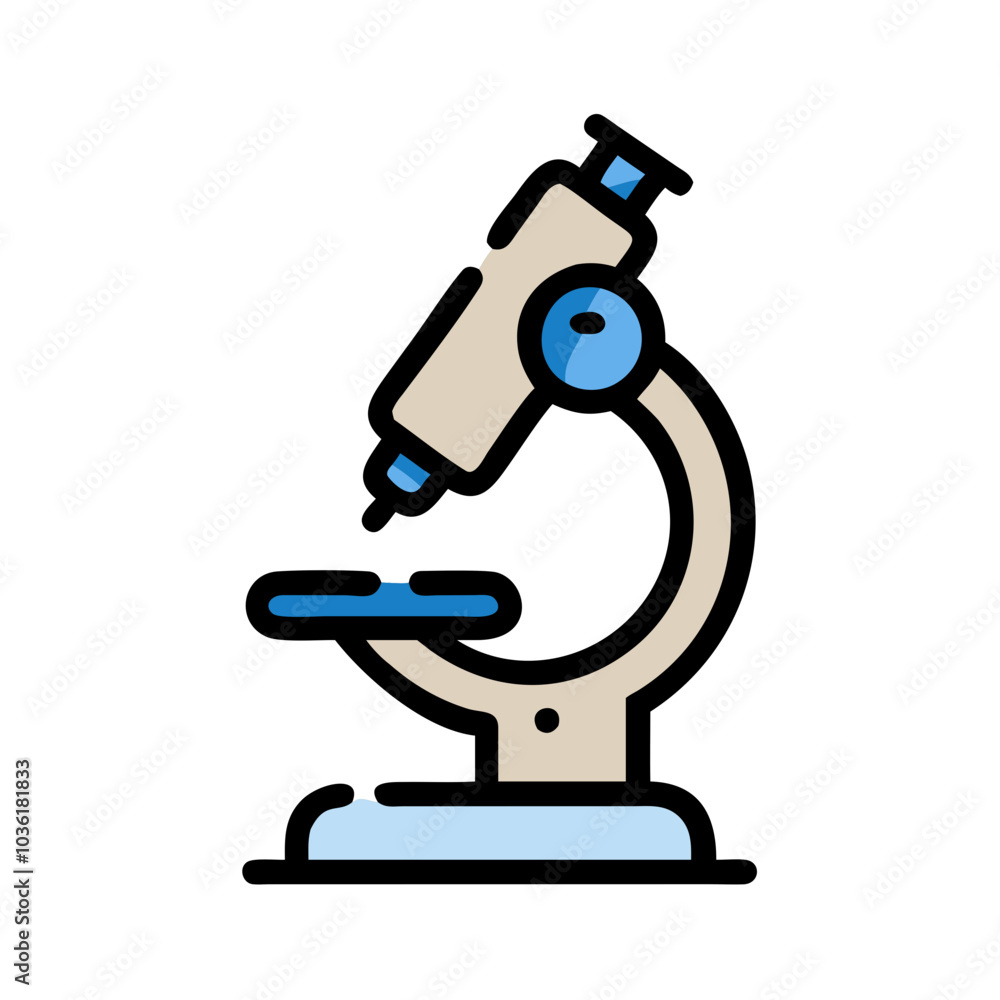 Minimalist Microscope Icon, Monochrome, Science and Research Tool Representation Minimalist Microscope Icon, Monochrome, Science and Research Tool Representation