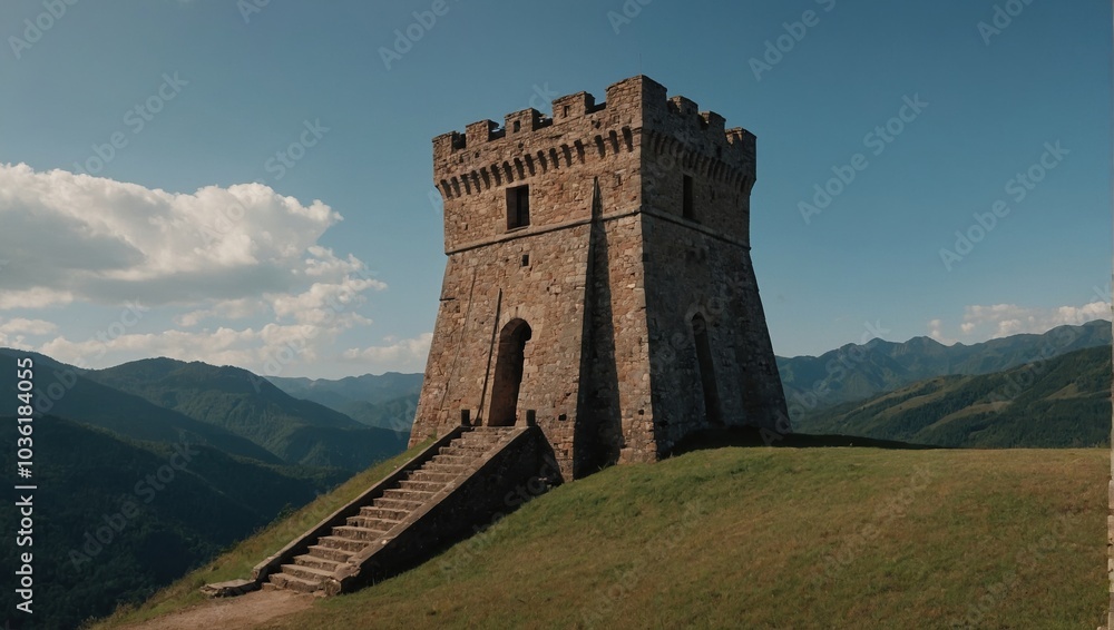 An enchanting archer tower within a dense forest invites exploration and adventure An enchanting archer tower within a dense forest invites exploration and adventure