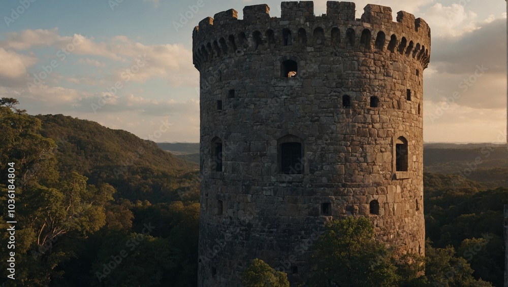 An impressive archer tower amidst rolling hills creates a stunning backdrop for events An impressive archer tower amidst rolling hills creates a stunning backdrop for events