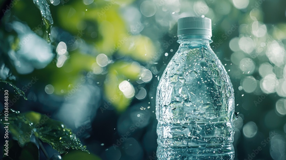 Water Drop In Plastic Bottle Soft Picture Water Drop In Plastic Bottle Soft Picture