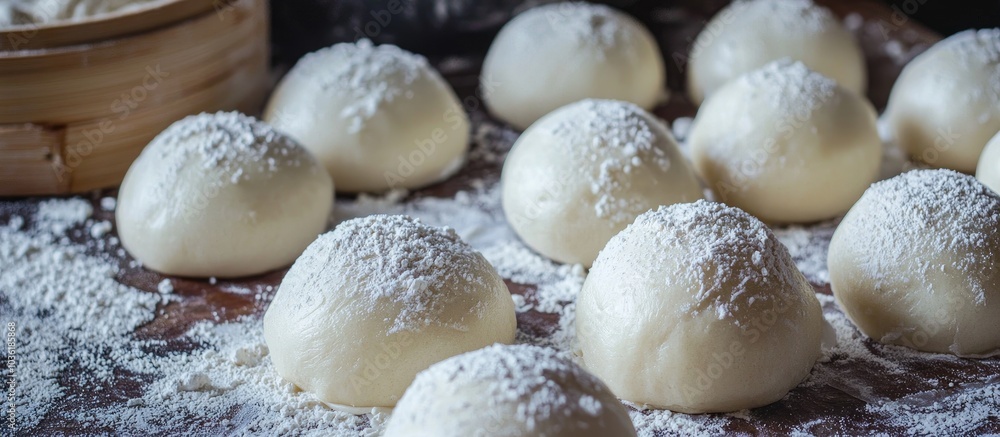 Bao Buns Dough Cooking With Flour Bao Buns Dough Cooking With Flour