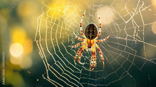 halloween background with spider web