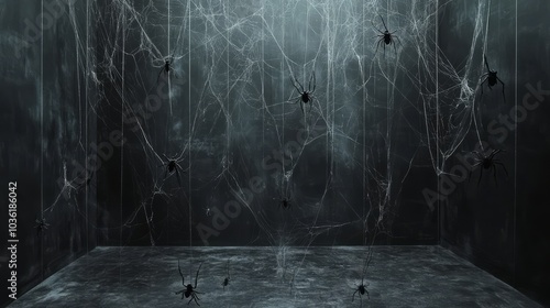 halloween background with spider web