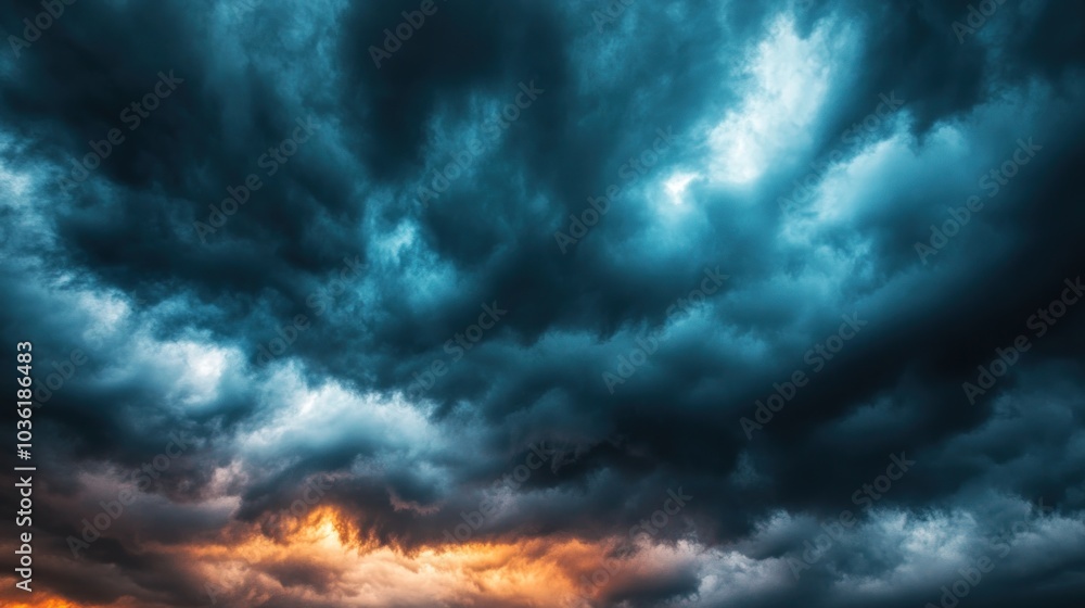 Obraz premium Dark and Dramatic Storm Clouds