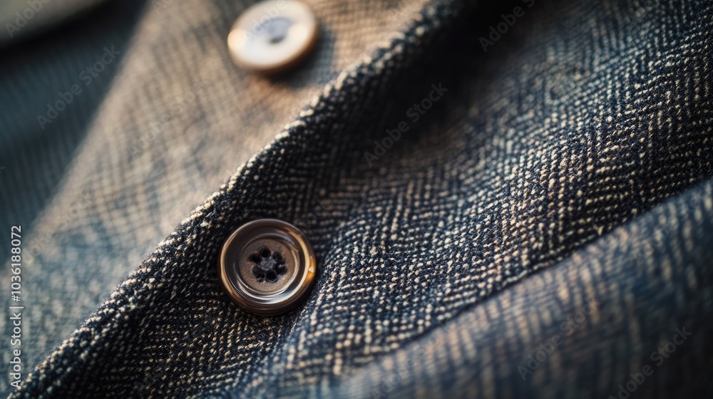 Close up of a stylish sustainable jacket crafted from organic materials highlighting its refined design and premium texture Close up of a stylish sustainable jacket crafted from organic materials highlighting its refined design and premium texture