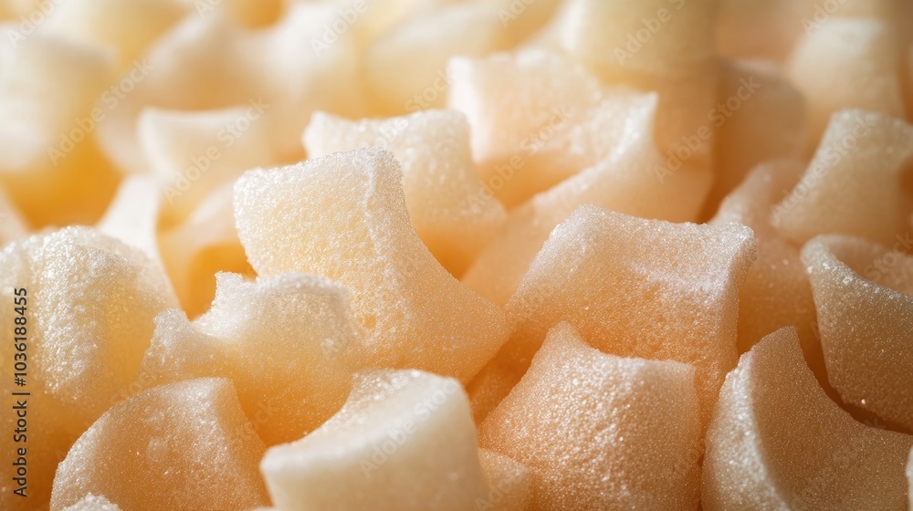 Close up of protective foam chips used for packaging materials