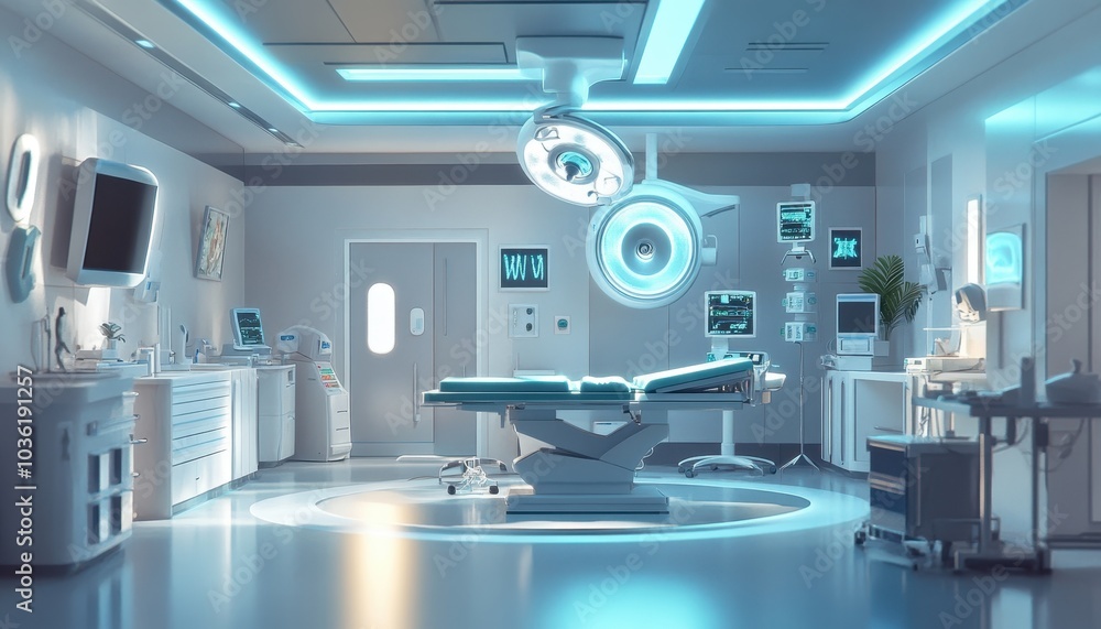 Modern surgical operating room with advanced technology and efficient layout Modern surgical operating room with advanced technology and efficient layout