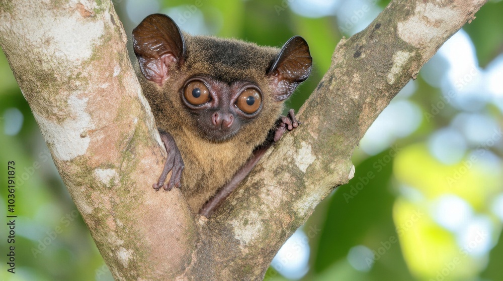Obraz premium Rare view of a dominant jungle primate