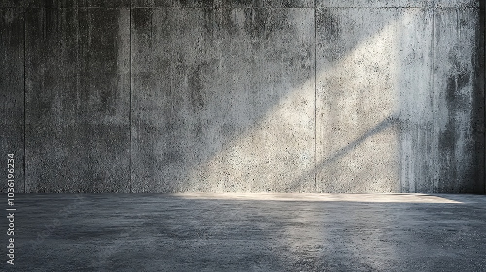 Concrete room with wall and sk Concrete room with wall and sk