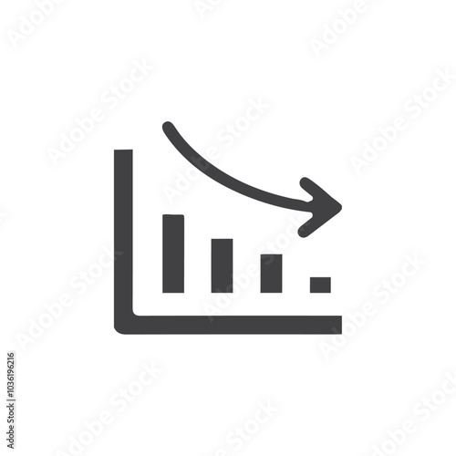 downfall icon Group symbol or sign vector