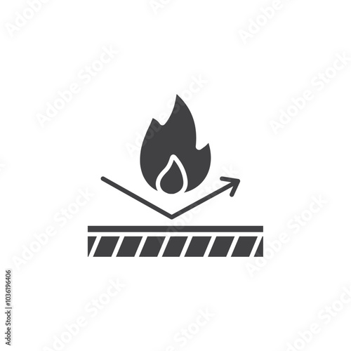 fire resistance icon Group symbol or sign vector