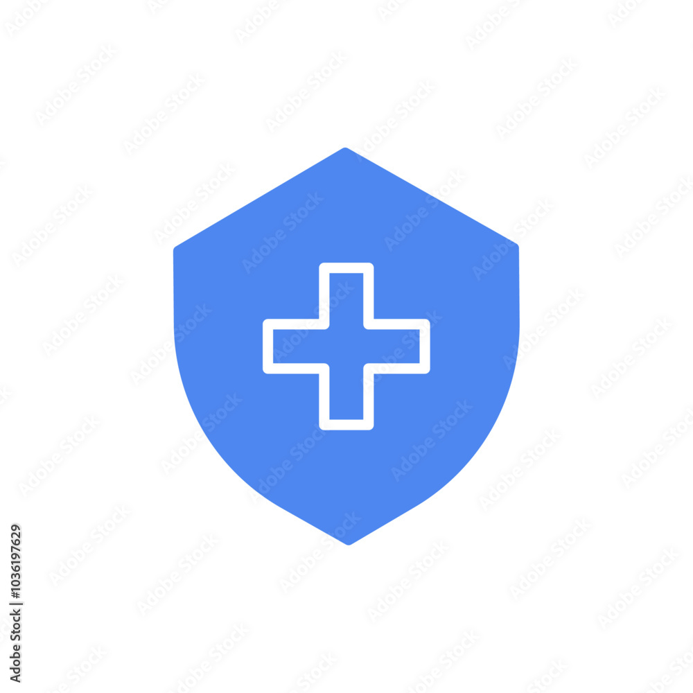 shield with cross icon Group symbol or sign vector shield with cross icon Group symbol or sign vector