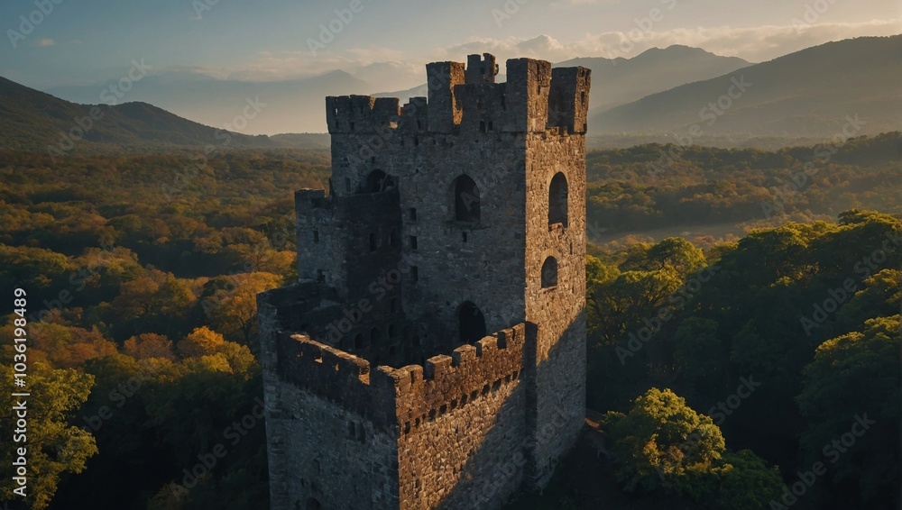 The archer tower captivates visitors with its stunning architectural design The archer tower captivates visitors with its stunning architectural design