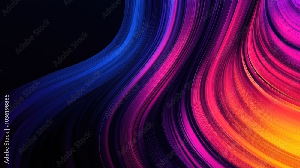 Abstract Wavy Background with Vibrant Colors Abstract Wavy Background with Vibrant Colors