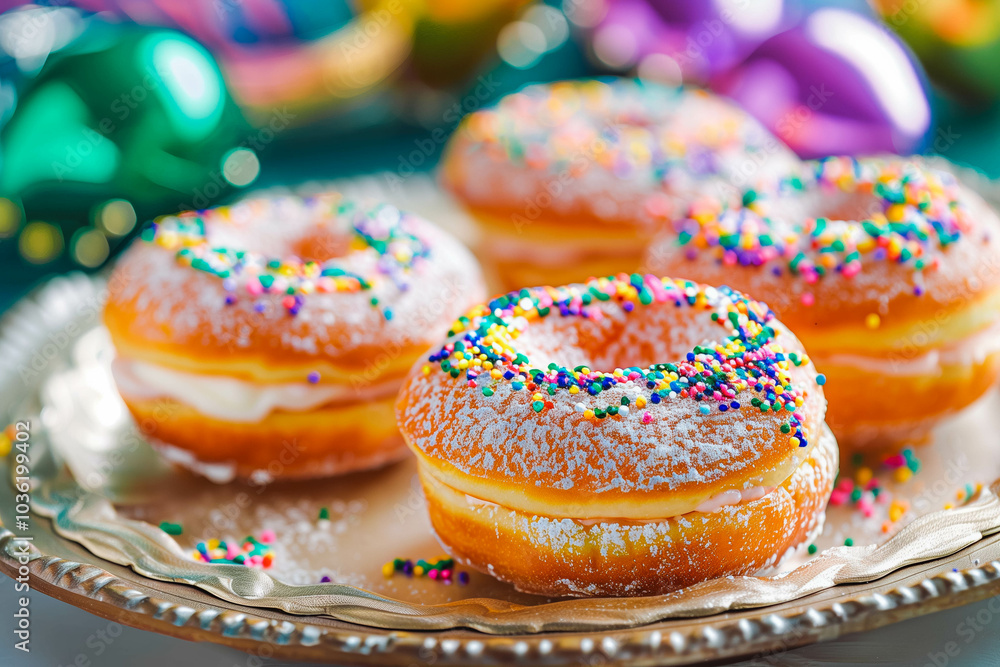 Krapfen, kreppel, donuts traditional food for Mardi Gras Krapfen, kreppel, donuts traditional food for Mardi Gras