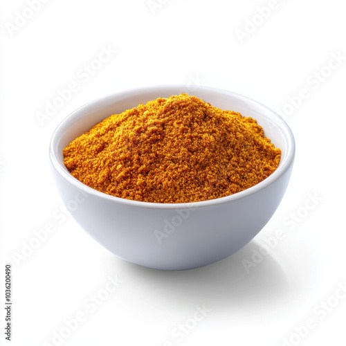 Raw Koyram Curry Powder on White Background photo