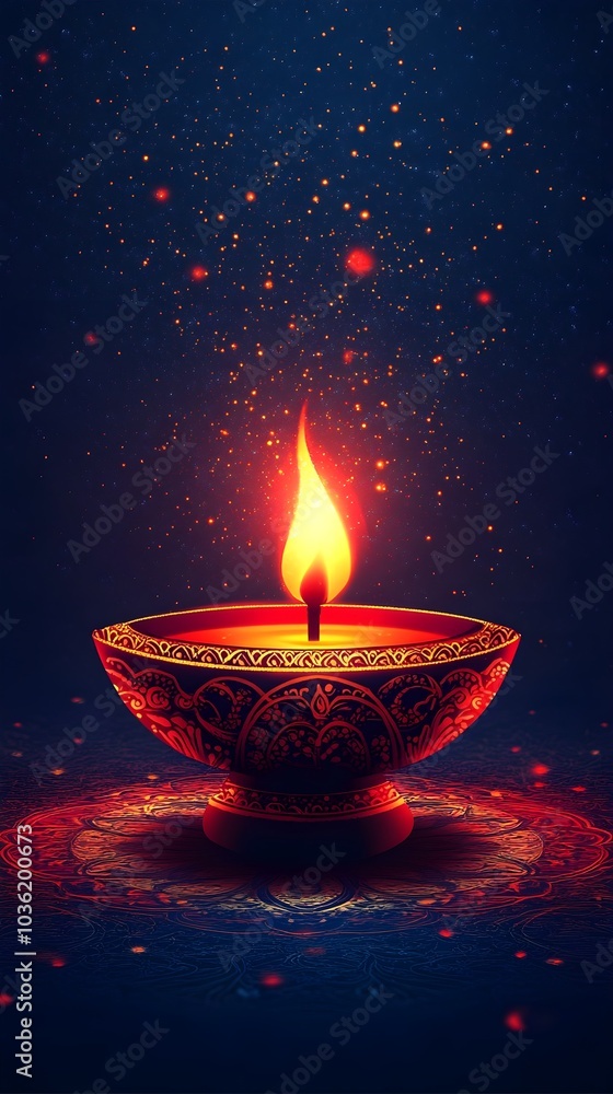Indian Festival Diwali Festival of Lights and Firecrackers Banner Design, Copyspace Indian Festival Diwali Festival of Lights and Firecrackers Banner Design, Copyspace