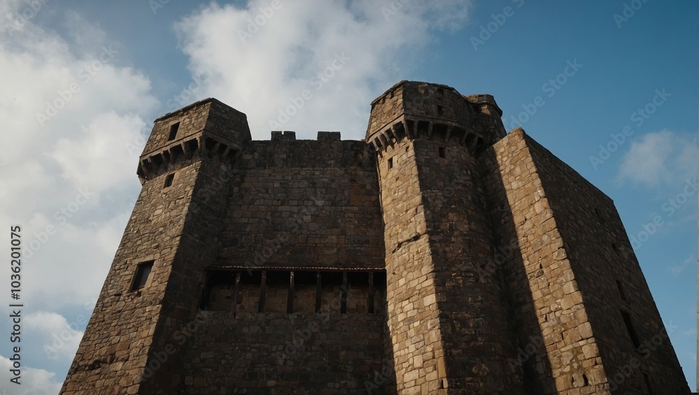 The archer tower dominates the skyline with its grandeur The archer tower dominates the skyline with its grandeur