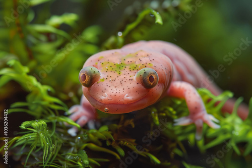 Small rare animal, Olm (Proteus anguinus) living underwater. photo